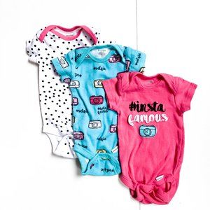 onesie "insta-famous" graphic one-pieces 0-3 mos